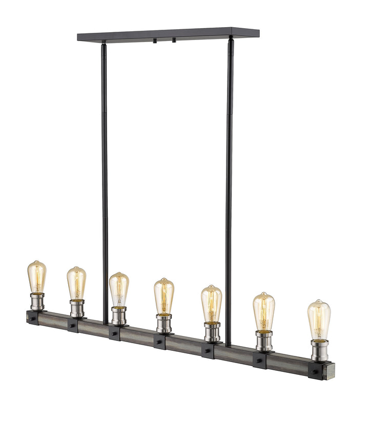 Z-Lite Canada - 472-7L-ABB - Seven Light Linear Chandelier - Kirkland - Ashen Barnboard