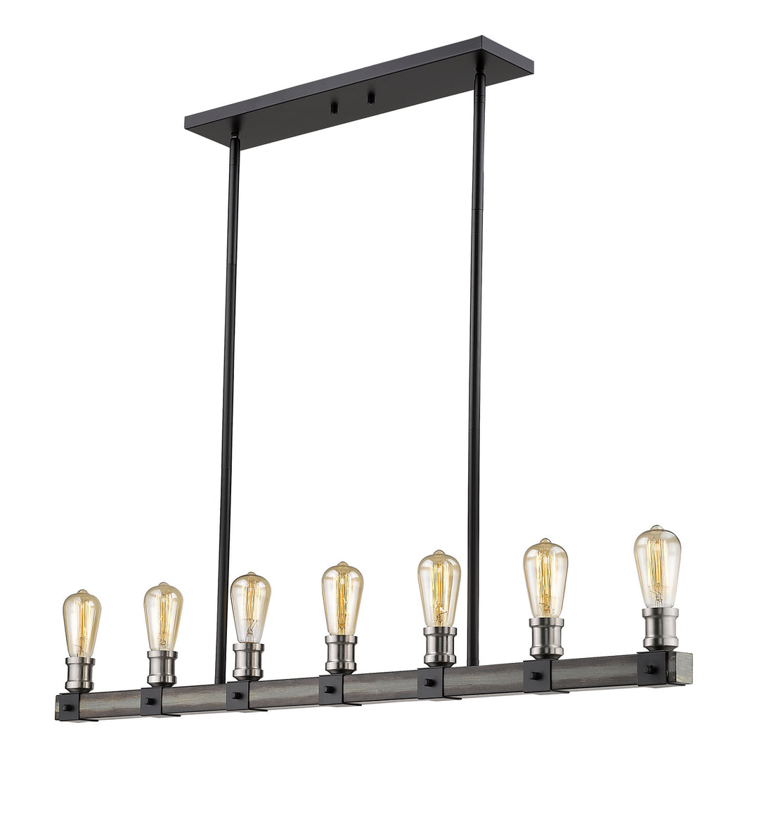 Z-Lite Canada - 472-7L-ABB - Seven Light Linear Chandelier - Kirkland - Ashen Barnboard