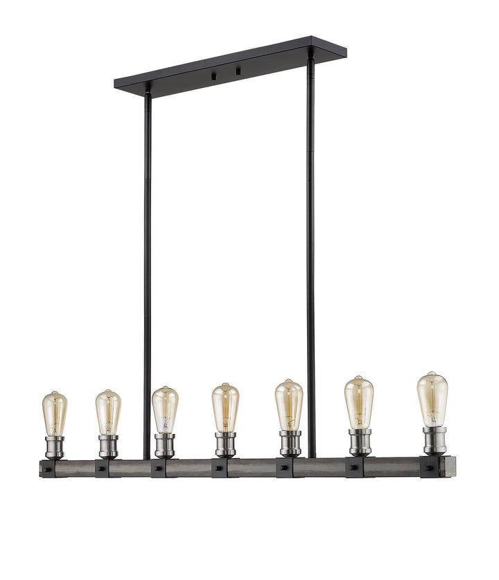 Z-Lite Canada - 472-7L-ABB - Seven Light Linear Chandelier - Kirkland - Ashen Barnboard