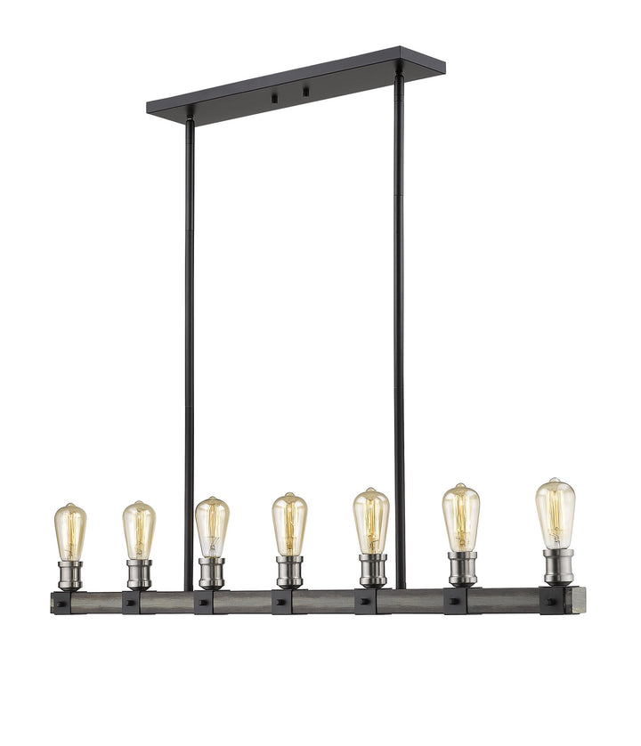 Z-Lite Canada - 472-7L-ABB - Seven Light Linear Chandelier - Kirkland - Ashen Barnboard