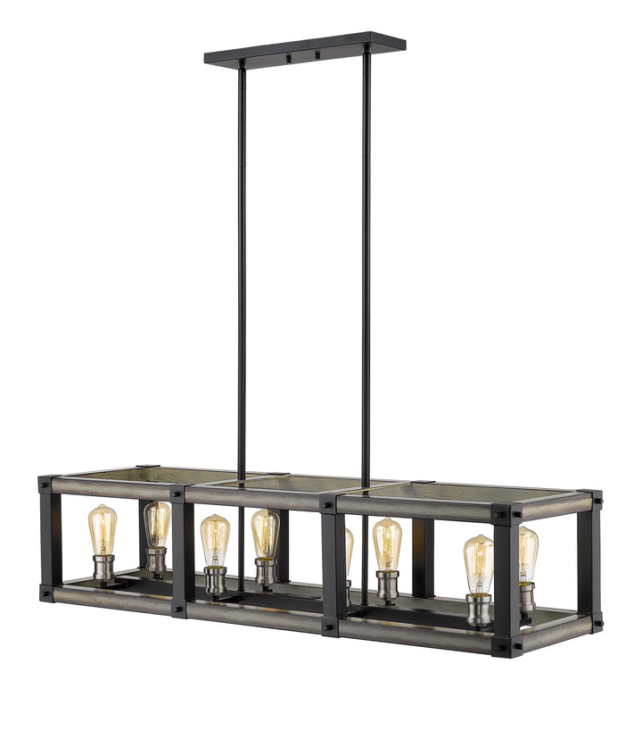 Z-Lite Canada - 472-8L-ABB - Eight Light Linear Chandelier - Kirkland - Ashen Barnboard