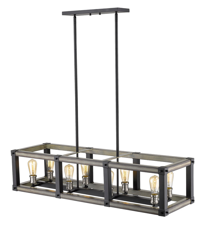 Z-Lite Canada - 472-8L-ABB - Eight Light Linear Chandelier - Kirkland - Ashen Barnboard