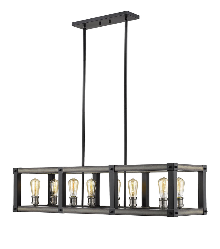 Z-Lite Canada - 472-8L-ABB - Eight Light Linear Chandelier - Kirkland - Ashen Barnboard