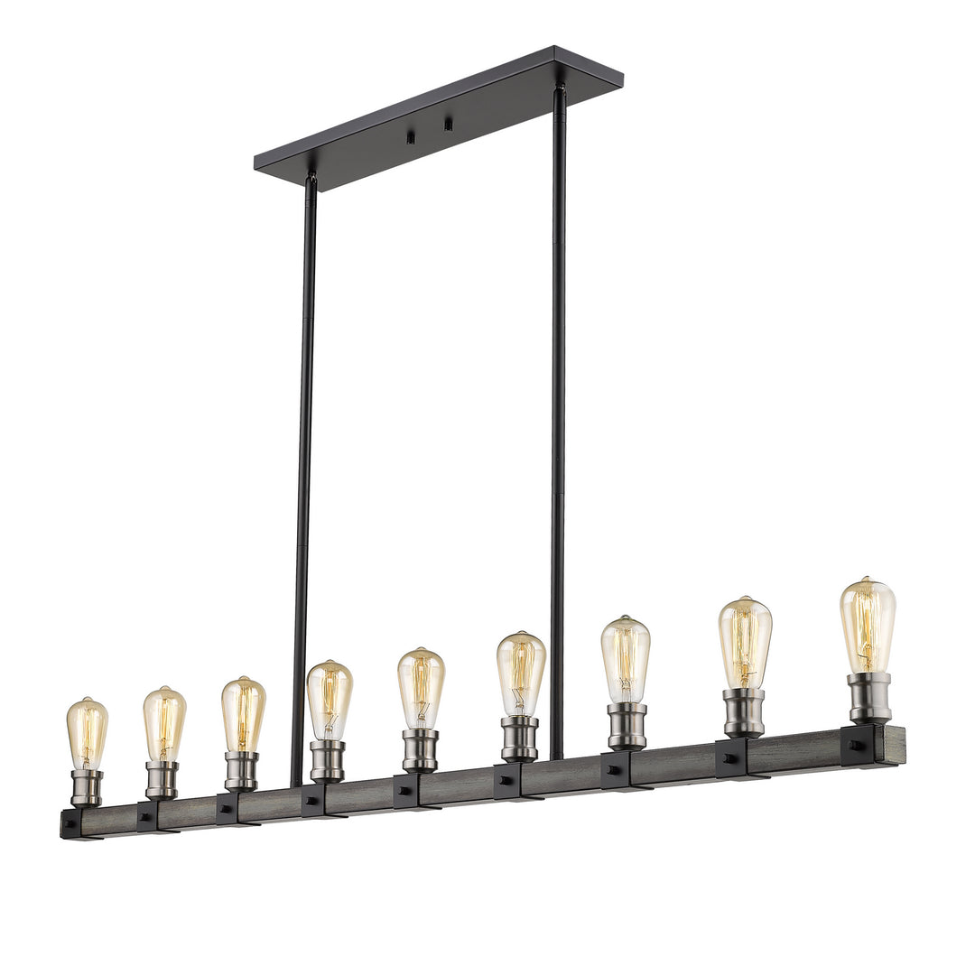 Z-Lite Canada - 472-9L-ABB - Nine Light Linear Chandelier - Kirkland - Ashen Barnboard