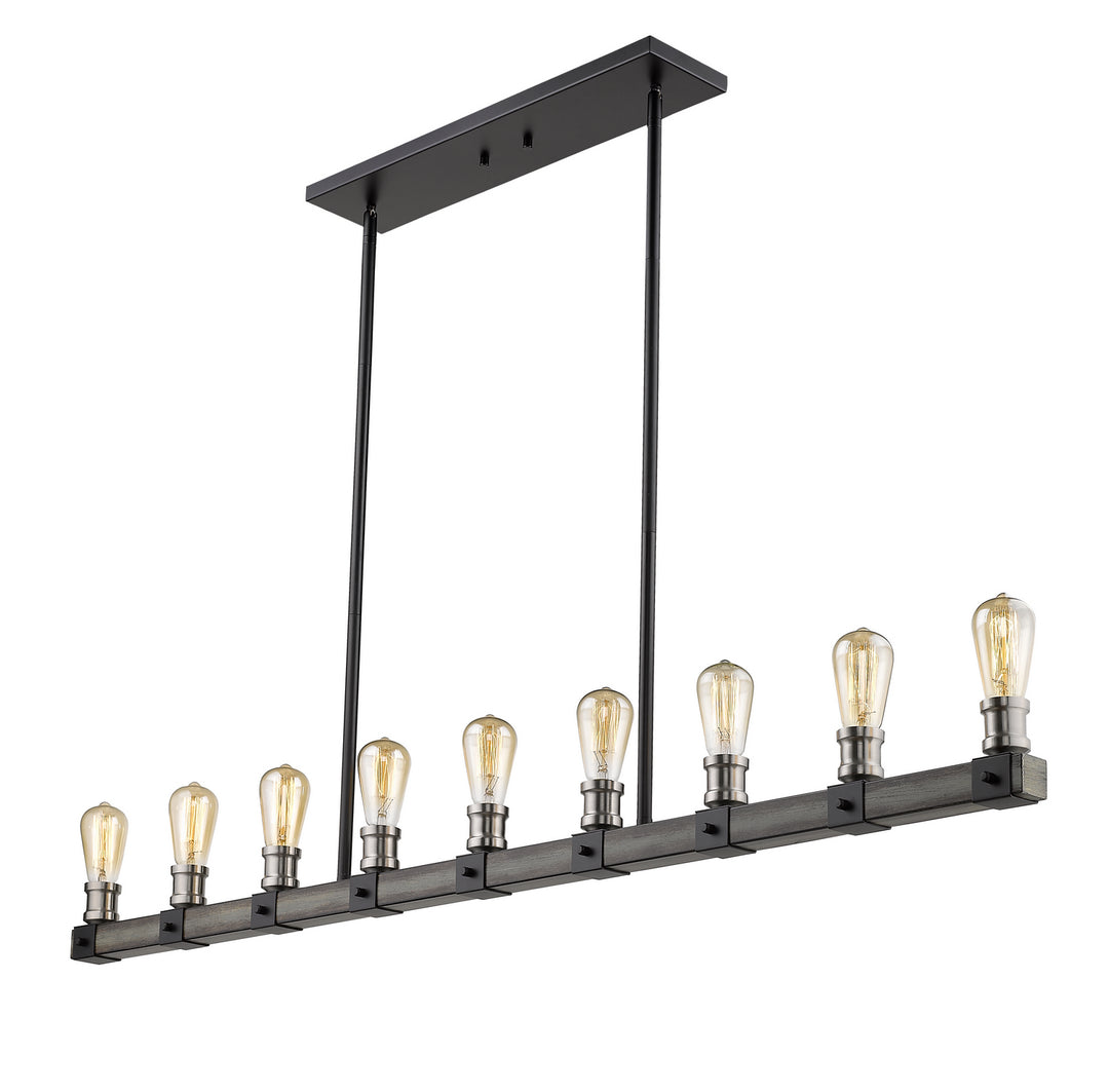 Z-Lite Canada - 472-9L-ABB - Nine Light Linear Chandelier - Kirkland - Ashen Barnboard