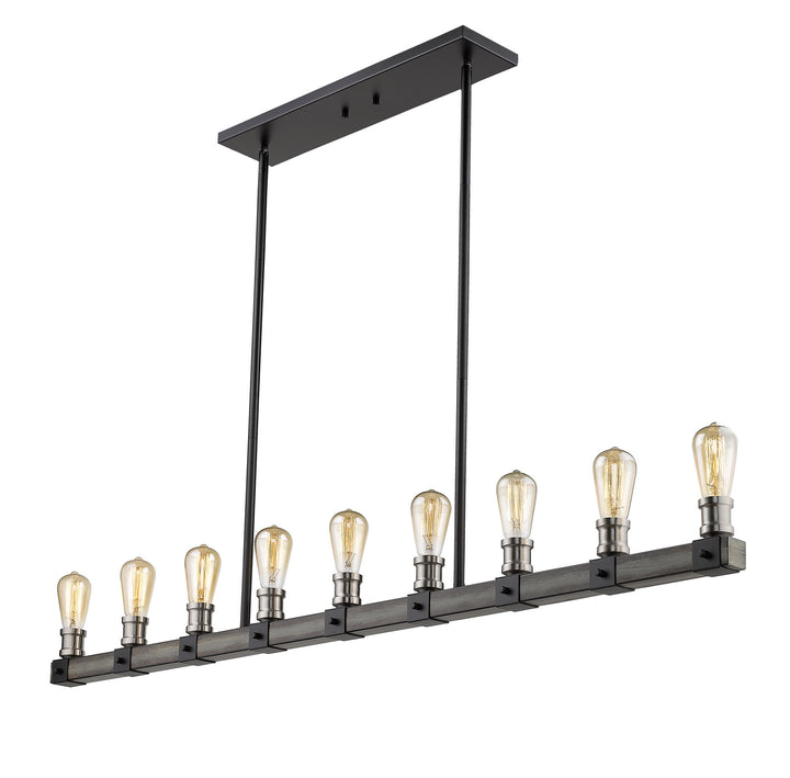 Z-Lite Canada - 472-9L-ABB - Nine Light Linear Chandelier - Kirkland - Ashen Barnboard