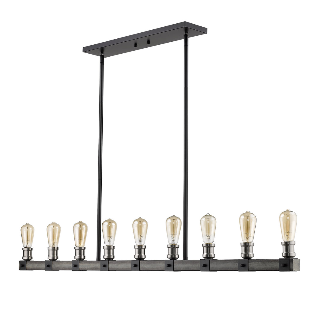 Z-Lite Canada - 472-9L-ABB - Nine Light Linear Chandelier - Kirkland - Ashen Barnboard