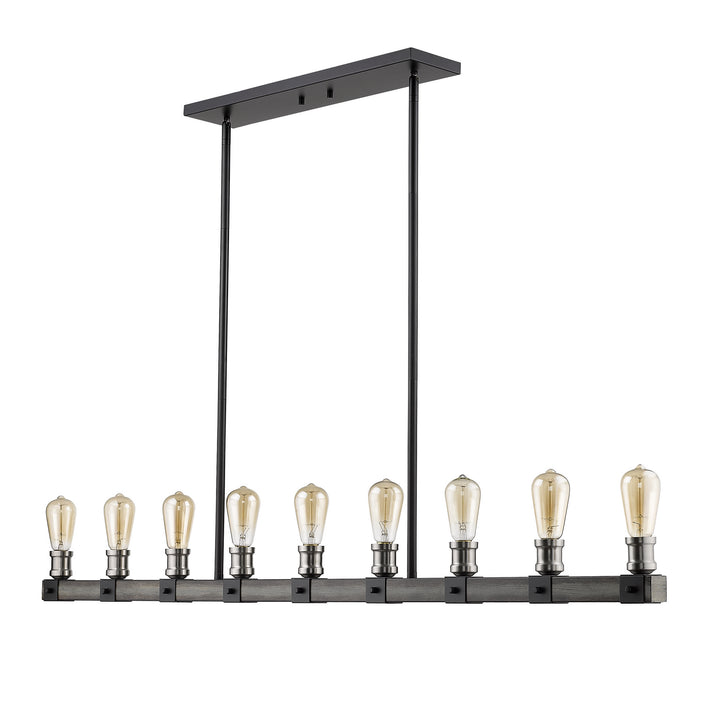Z-Lite Canada - 472-9L-ABB - Nine Light Linear Chandelier - Kirkland - Ashen Barnboard