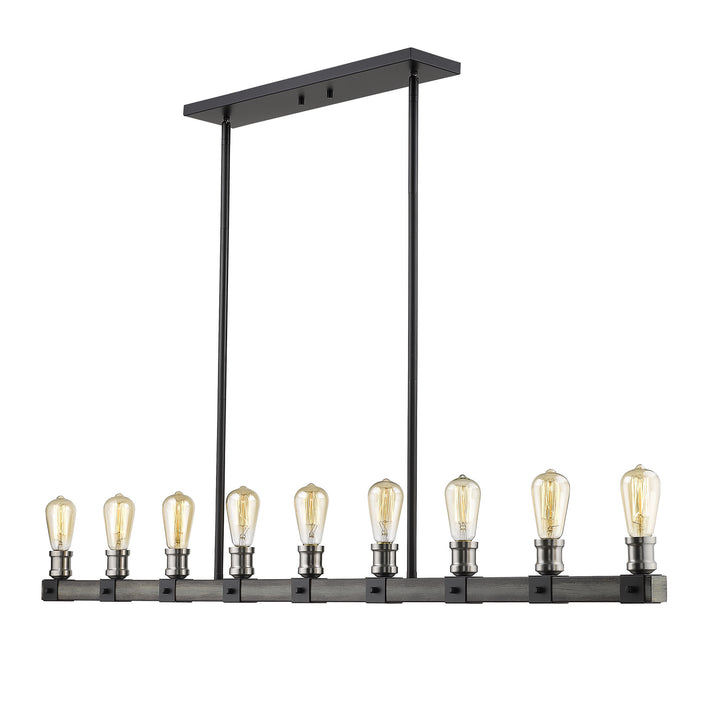 Z-Lite Canada - 472-9L-ABB - Nine Light Linear Chandelier - Kirkland - Ashen Barnboard