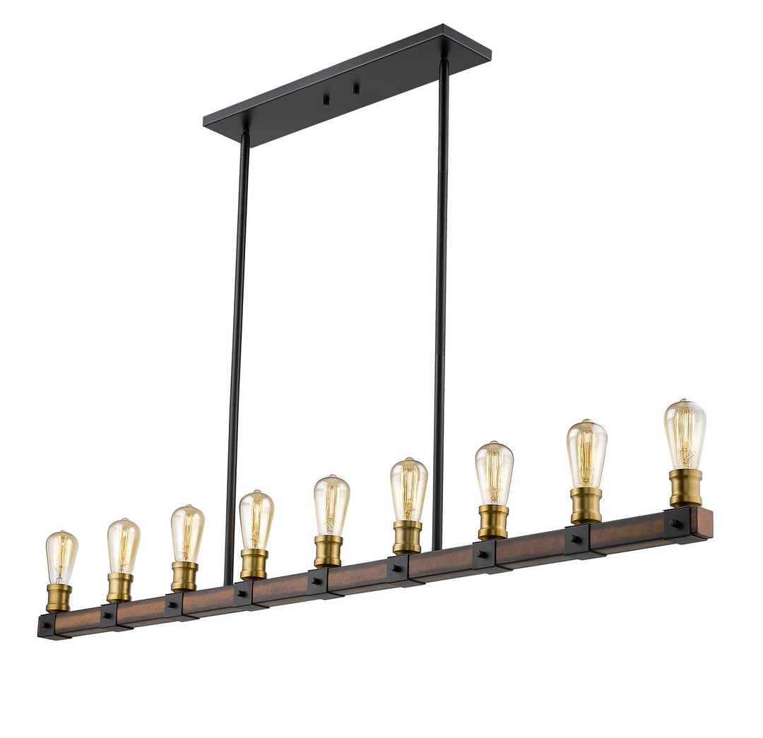 Z-Lite Canada - 472-9L-RM - Nine Light Linear Chandelier - Kirkland - Rustic Mahogany