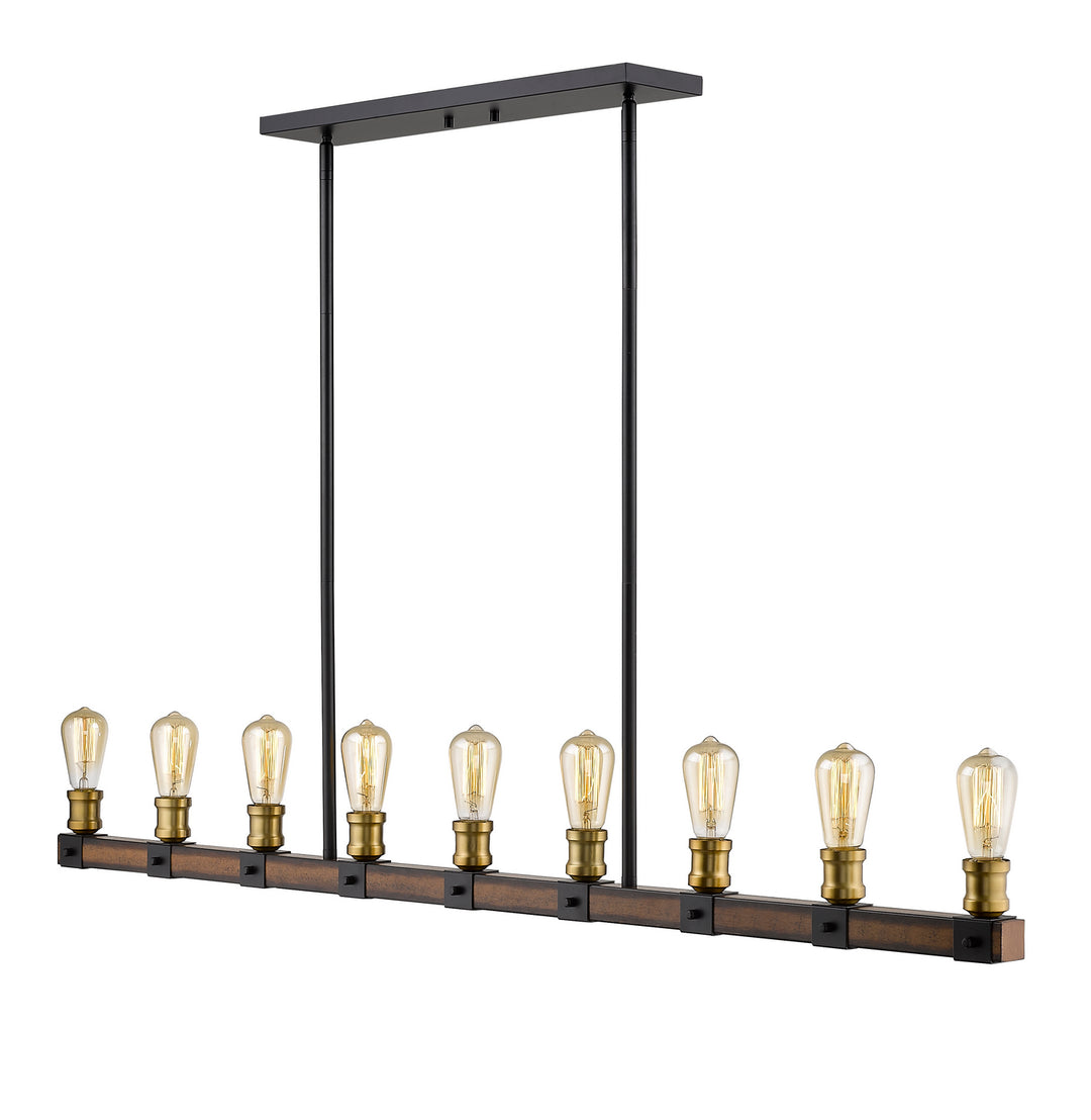 Z-Lite Canada - 472-9L-RM - Nine Light Linear Chandelier - Kirkland - Rustic Mahogany