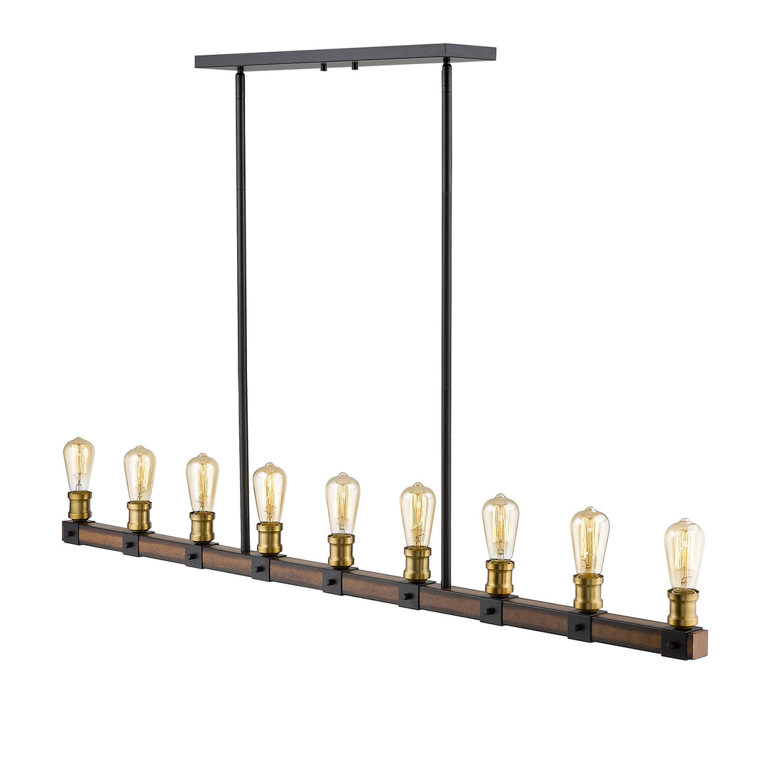 Z-Lite Canada - 472-9L-RM - Nine Light Linear Chandelier - Kirkland - Rustic Mahogany