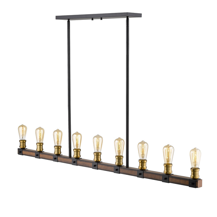 Z-Lite Canada - 472-9L-RM - Nine Light Linear Chandelier - Kirkland - Rustic Mahogany