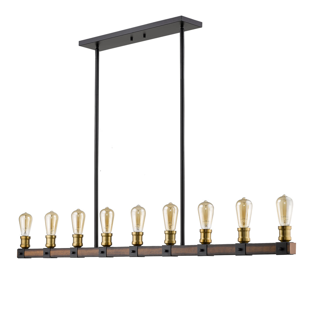 Z-Lite Canada - 472-9L-RM - Nine Light Linear Chandelier - Kirkland - Rustic Mahogany