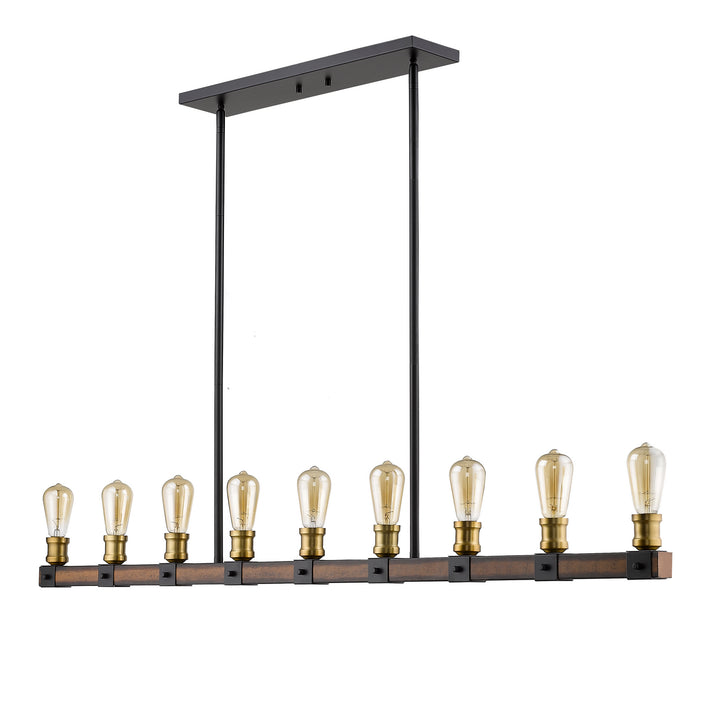 Z-Lite Canada - 472-9L-RM - Nine Light Linear Chandelier - Kirkland - Rustic Mahogany