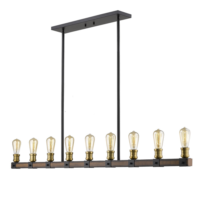 Z-Lite Canada - 472-9L-RM - Nine Light Linear Chandelier - Kirkland - Rustic Mahogany