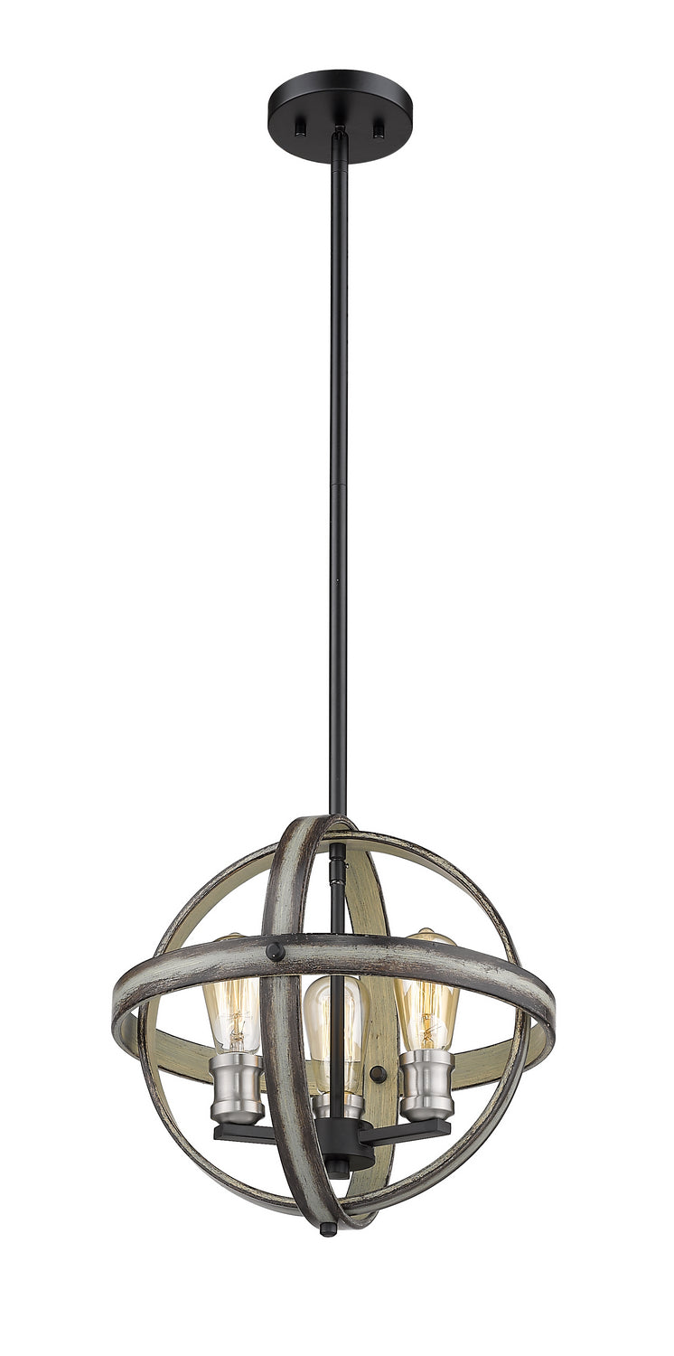 Z-Lite Canada - 472B14-ABB - Three Light Pendant - Kirkland - Ashen Barnboard