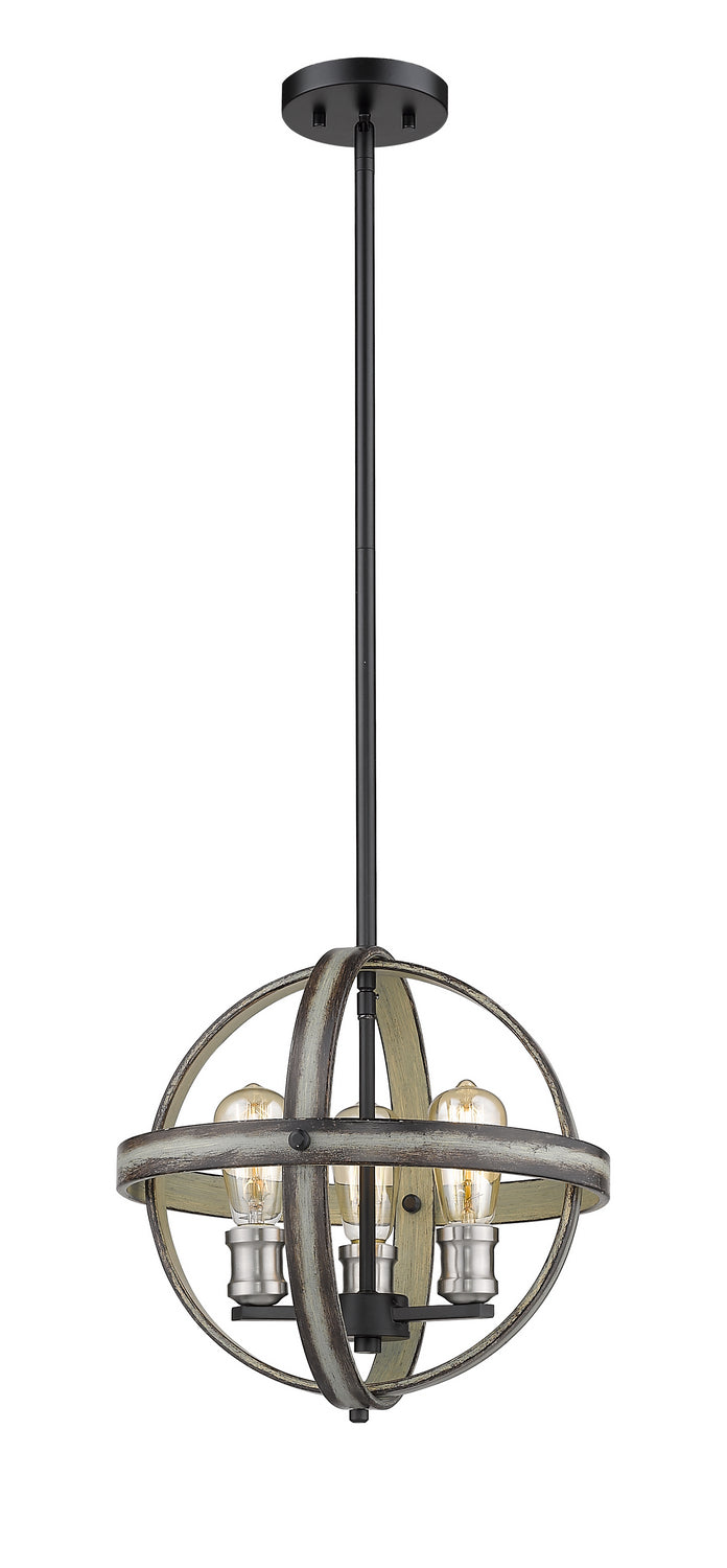 Z-Lite Canada - 472B14-ABB - Three Light Pendant - Kirkland - Ashen Barnboard