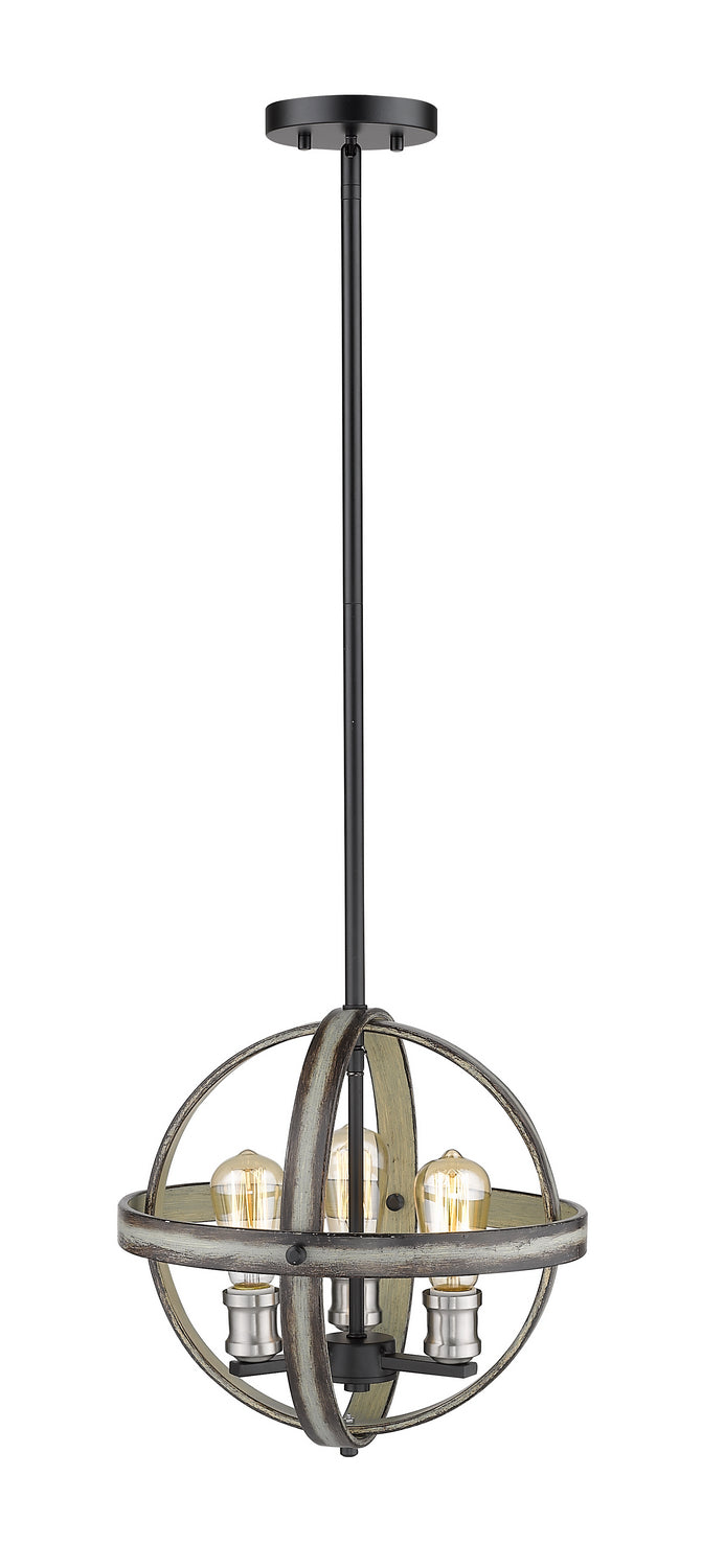 Z-Lite Canada - 472B14-ABB - Three Light Pendant - Kirkland - Ashen Barnboard