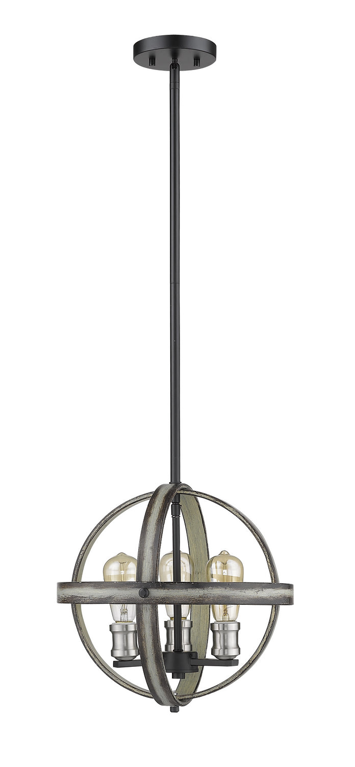 Z-Lite Canada - 472B14-ABB - Three Light Pendant - Kirkland - Ashen Barnboard