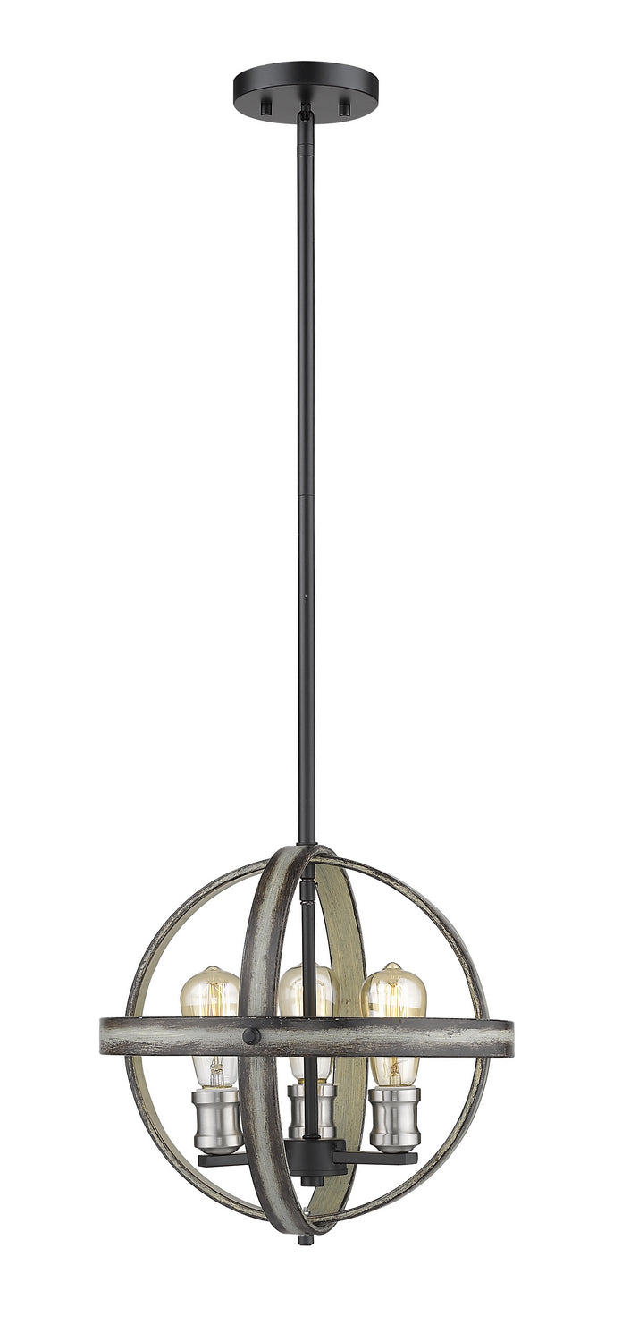Z-Lite Canada - 472B14-ABB - Three Light Pendant - Kirkland - Ashen Barnboard