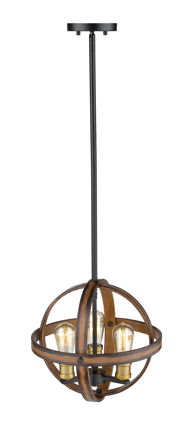 Z-Lite Canada - 472B14-RM - Three Light Pendant - Kirkland - Rustic Mahogany