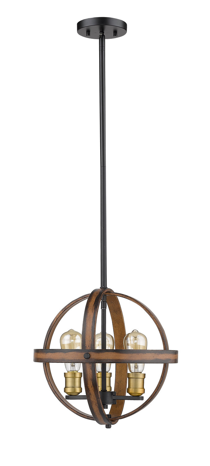 Z-Lite Canada - 472B14-RM - Three Light Pendant - Kirkland - Rustic Mahogany