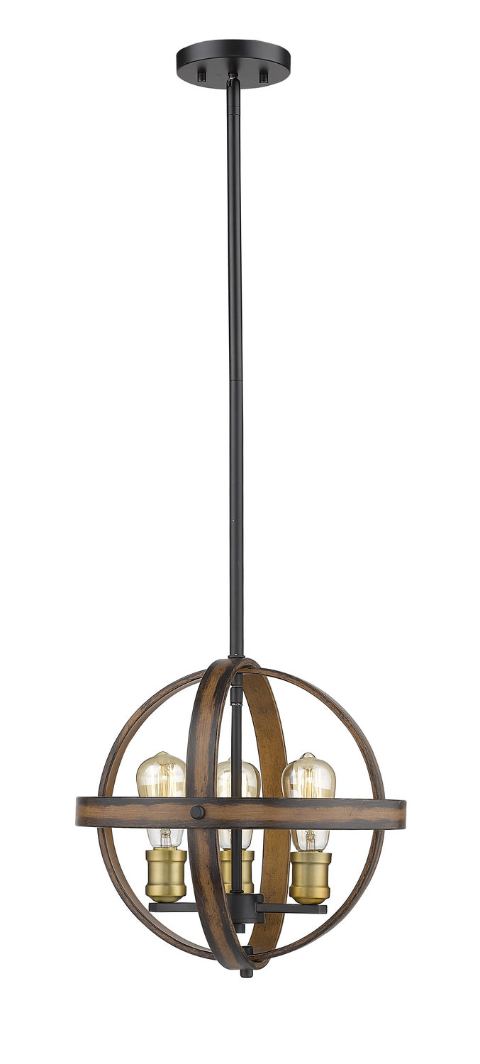 Z-Lite Canada - 472B14-RM - Three Light Pendant - Kirkland - Rustic Mahogany