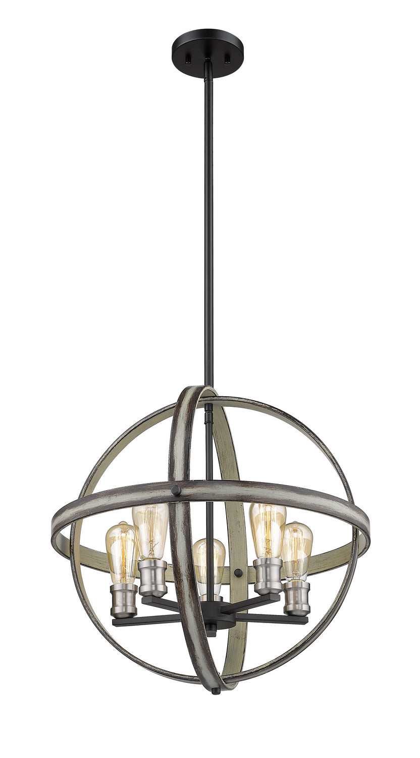 Z-Lite Canada - 472B20-ABB - Five Light Chandelier - Kirkland - Ashen Barnboard