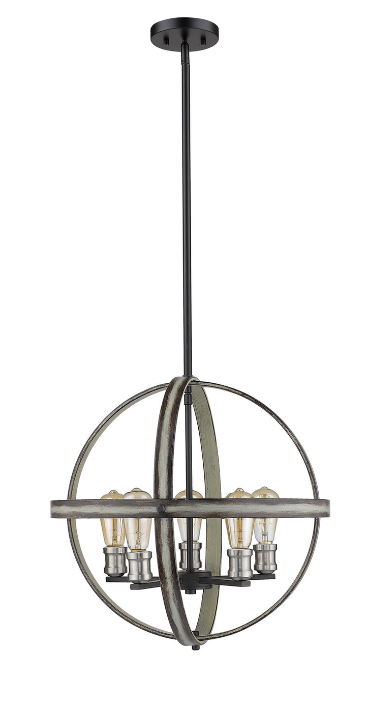 Z-Lite Canada - 472B20-ABB - Five Light Chandelier - Kirkland - Ashen Barnboard