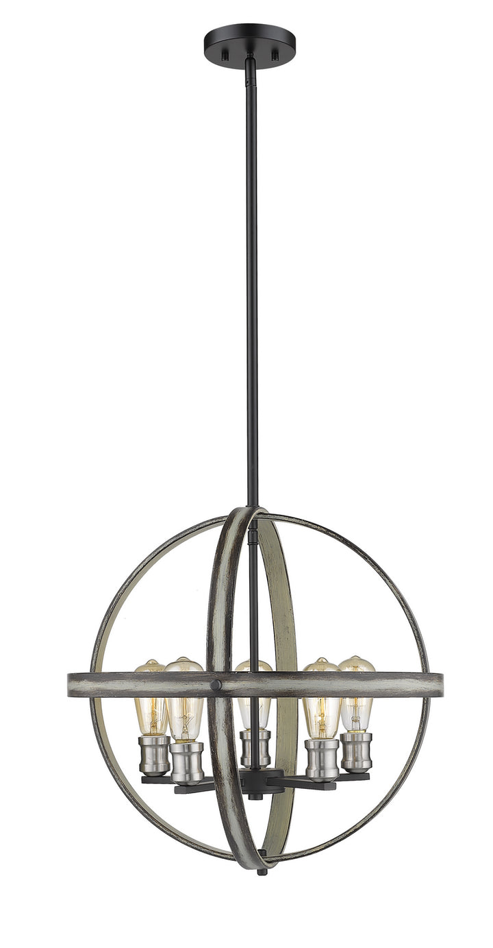 Z-Lite Canada - 472B20-ABB - Five Light Chandelier - Kirkland - Ashen Barnboard
