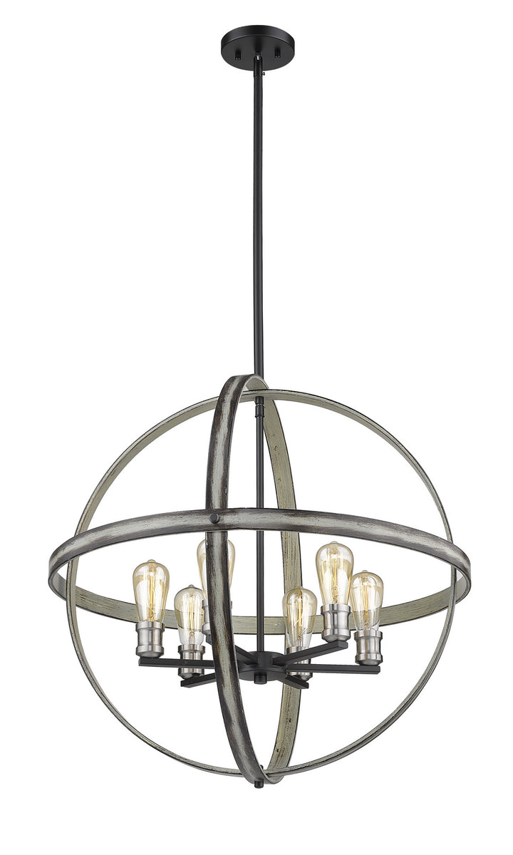 Z-Lite Canada - 472B26-ABB - Six Light Chandelier - Kirkland - Ashen Barnboard