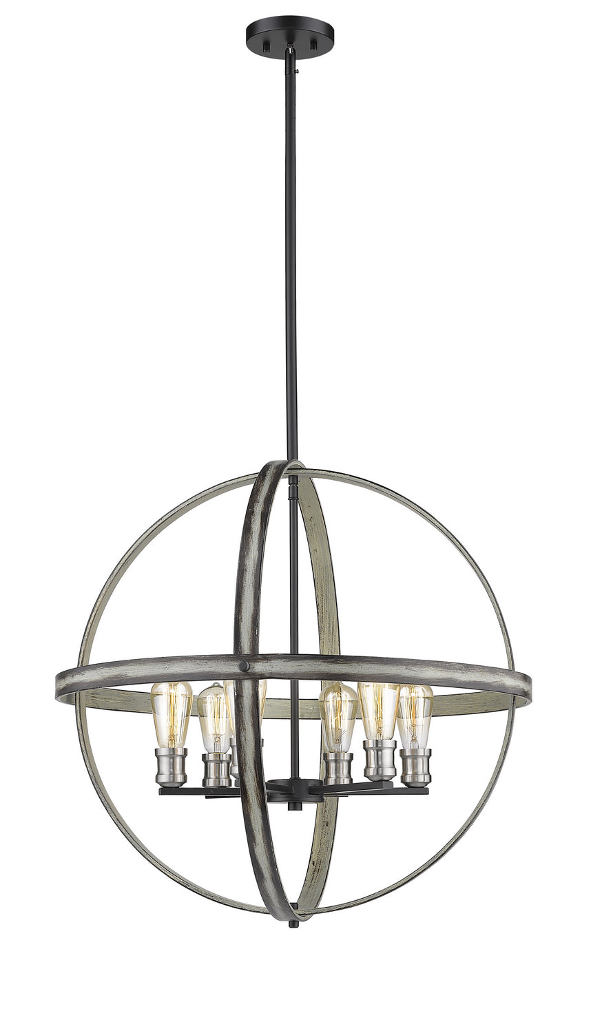 Z-Lite Canada - 472B26-ABB - Six Light Chandelier - Kirkland - Ashen Barnboard