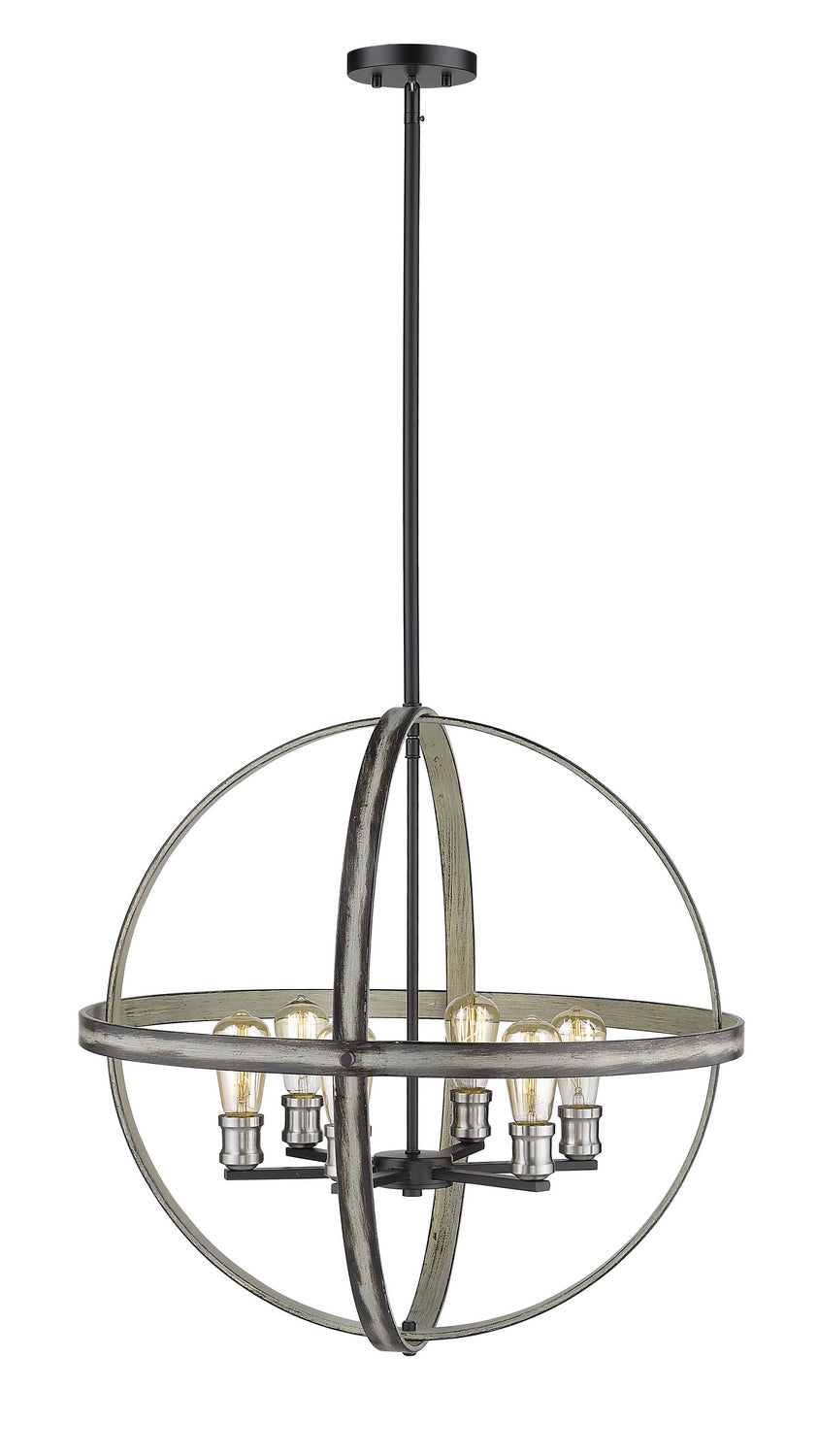 Z-Lite Canada - 472B26-ABB - Six Light Chandelier - Kirkland - Ashen Barnboard