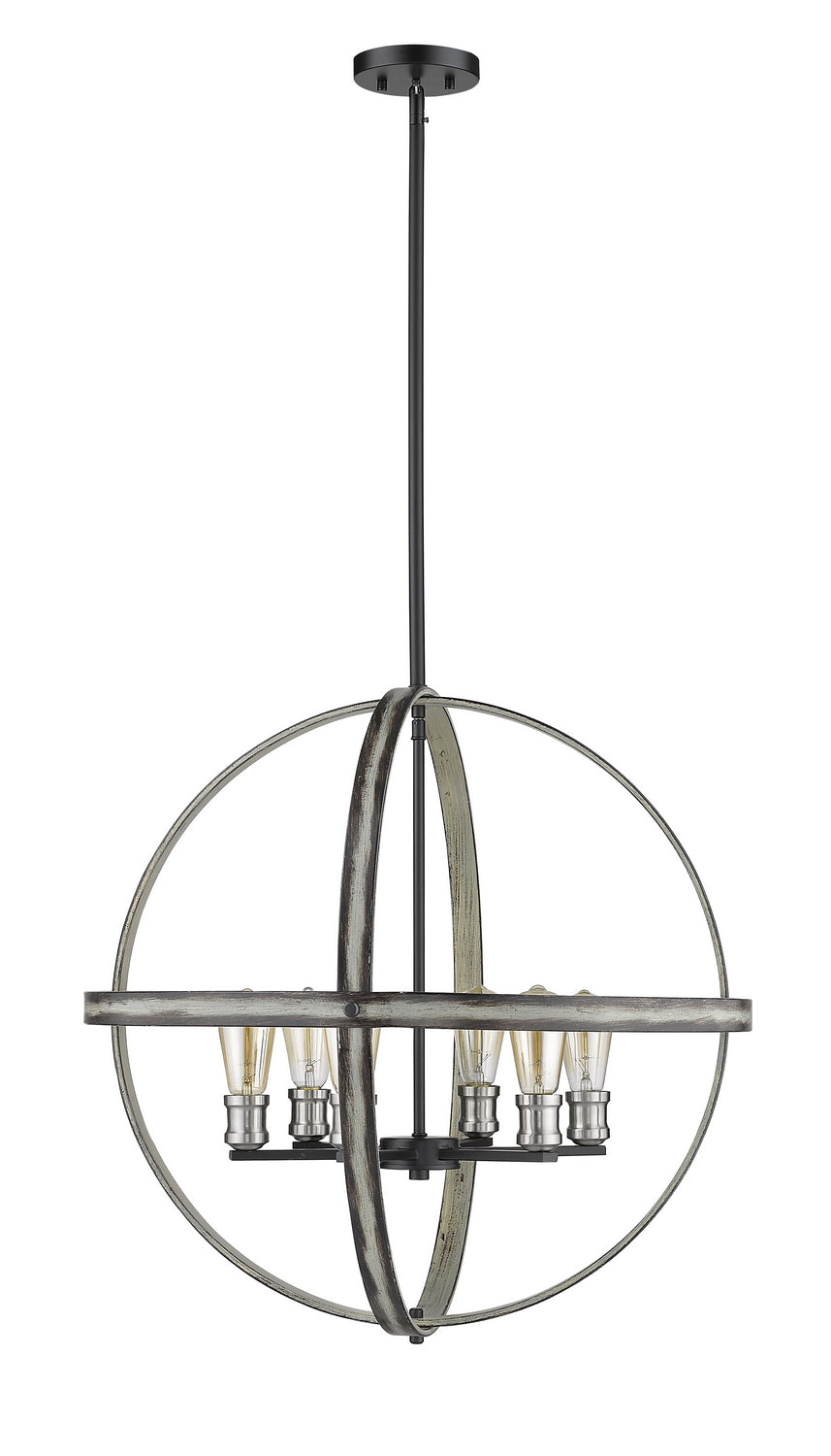 Z-Lite Canada - 472B26-ABB - Six Light Chandelier - Kirkland - Ashen Barnboard