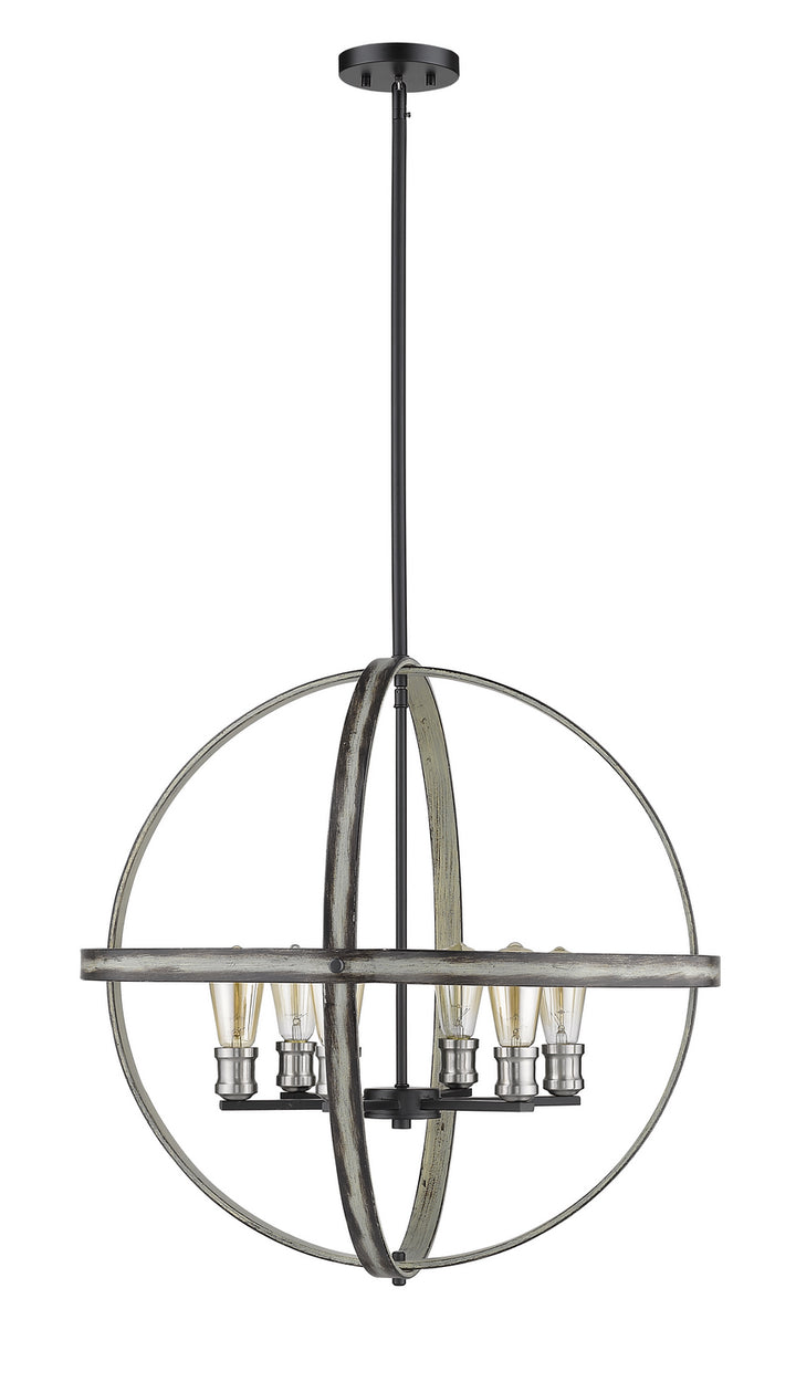 Z-Lite Canada - 472B26-ABB - Six Light Chandelier - Kirkland - Ashen Barnboard