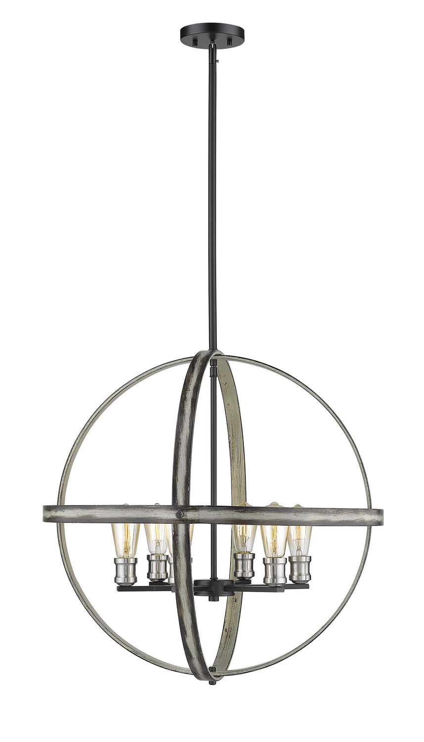 Z-Lite Canada - 472B26-ABB - Six Light Chandelier - Kirkland - Ashen Barnboard