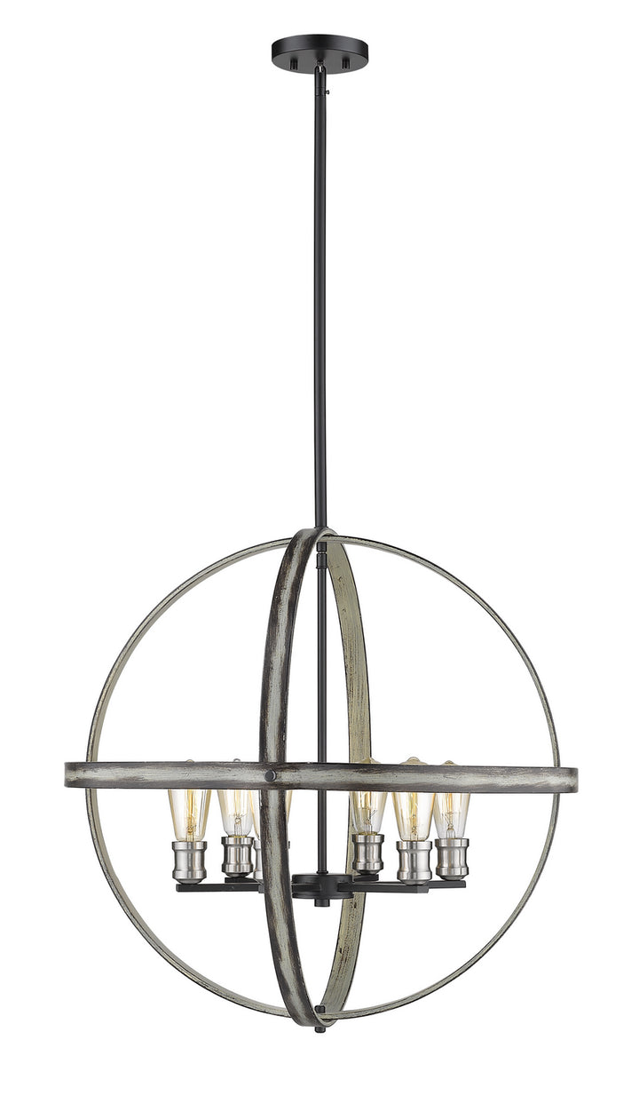 Z-Lite Canada - 472B26-ABB - Six Light Chandelier - Kirkland - Ashen Barnboard
