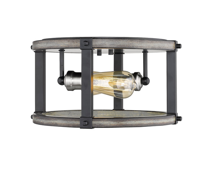 Z-Lite Canada - 472F2R-ABB - Two Light Flush Mount - Kirkland - Ashen Barnboard