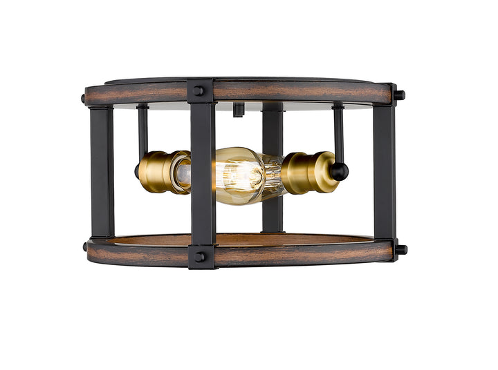 Z-Lite Canada - 472F2R-RM - Two Light Flush Mount - Kirkland - Rustic Mahogany