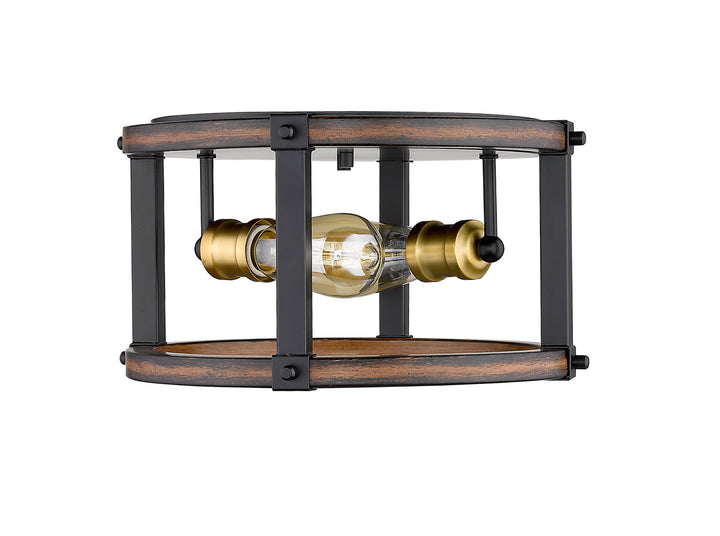 Z-Lite Canada - 472F2R-RM - Two Light Flush Mount - Kirkland - Rustic Mahogany