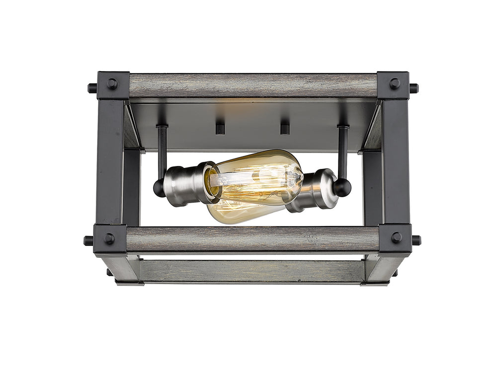 Z-Lite Canada - 472F2S-ABB - Two Light Flush Mount - Kirkland - Ashen Barnboard