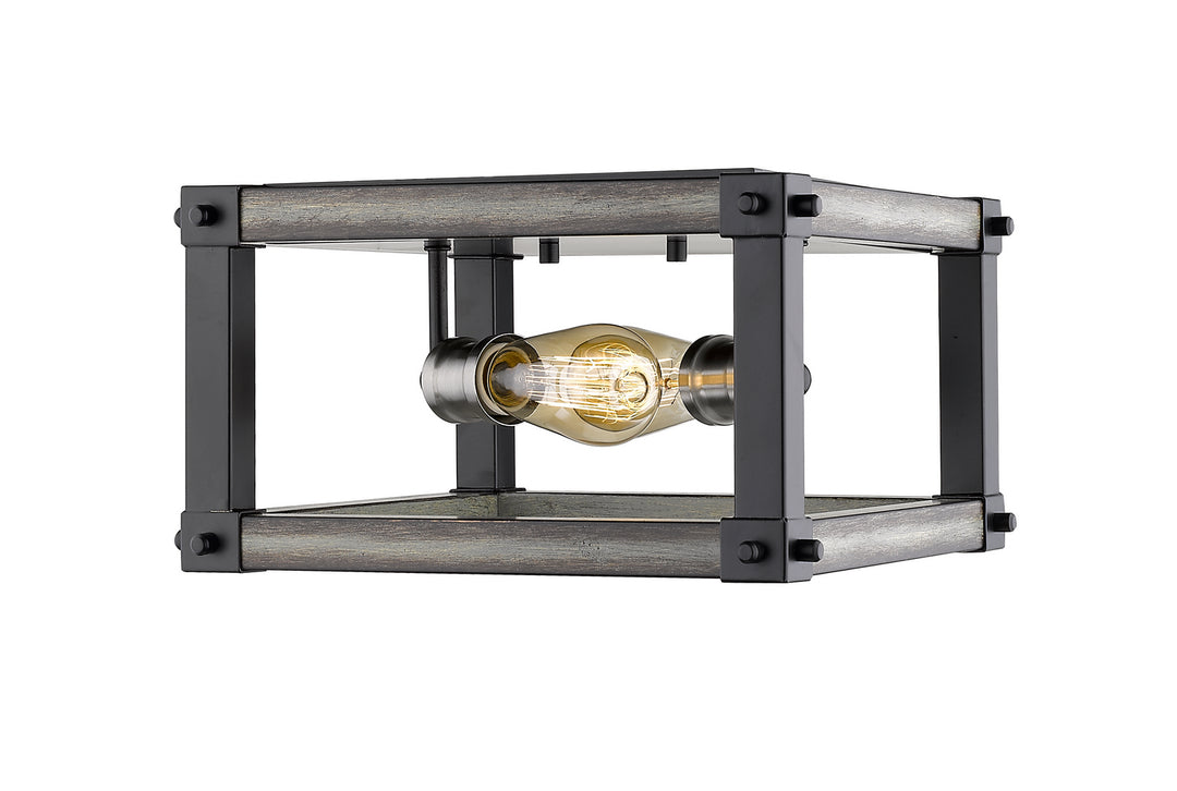 Z-Lite Canada - 472F2S-ABB - Two Light Flush Mount - Kirkland - Ashen Barnboard