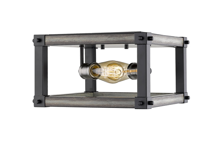 Z-Lite Canada - 472F2S-ABB - Two Light Flush Mount - Kirkland - Ashen Barnboard