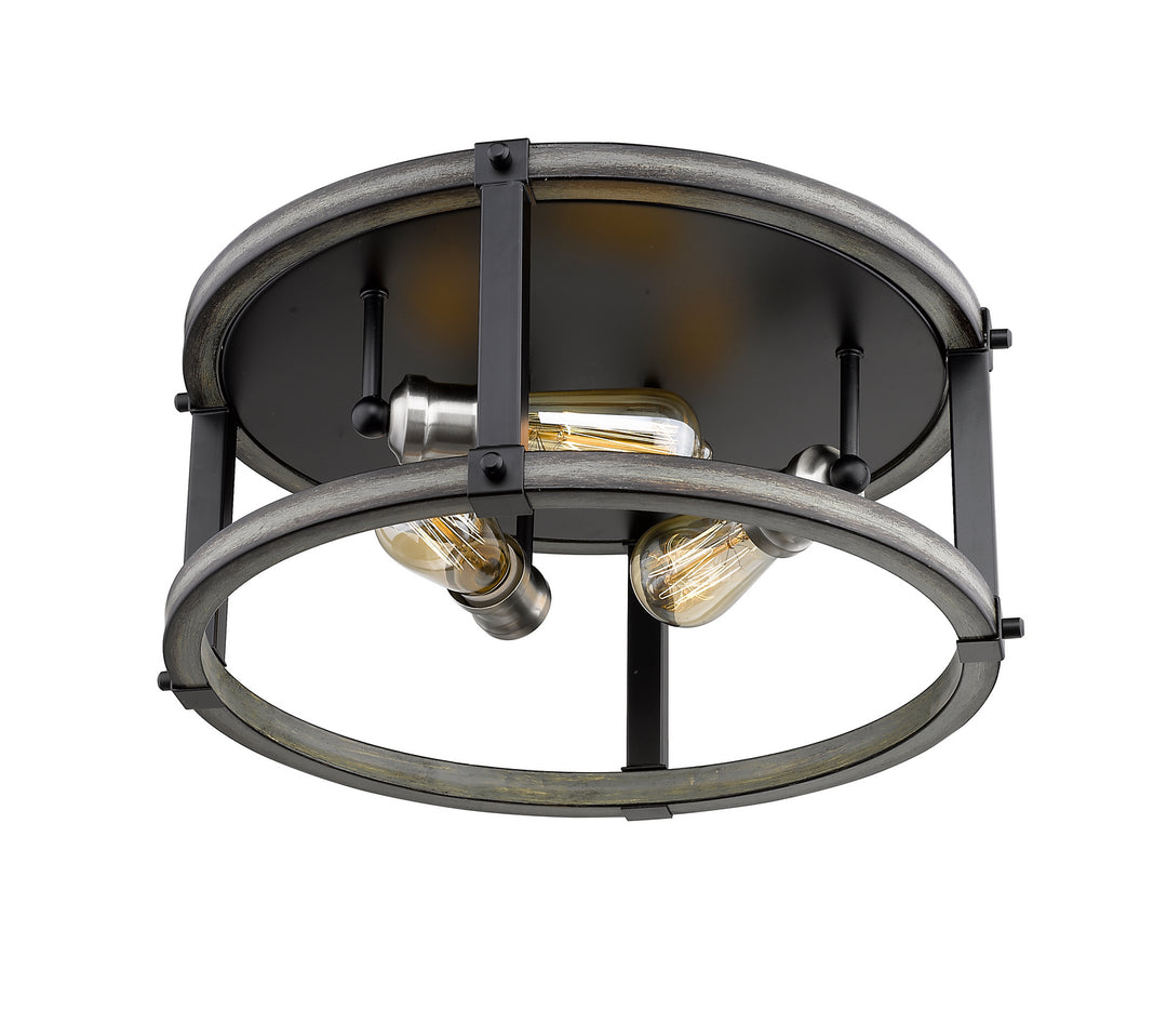 Z-Lite Canada - 472F3R-ABB - Three Light Flush Mount - Kirkland - Ashen Barnboard