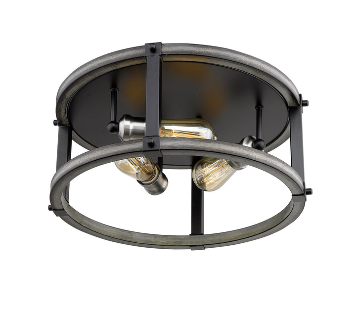 Z-Lite Canada - 472F3R-ABB - Three Light Flush Mount - Kirkland - Ashen Barnboard