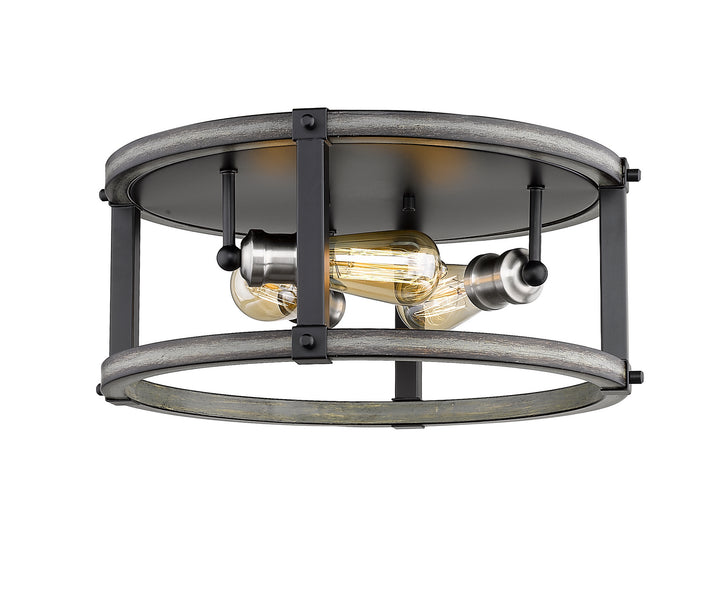 Z-Lite Canada - 472F3R-ABB - Three Light Flush Mount - Kirkland - Ashen Barnboard