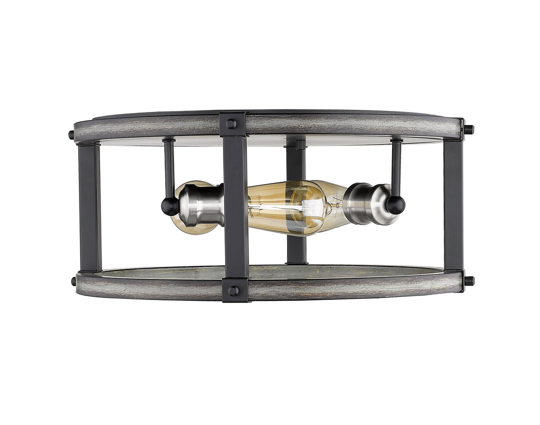 Z-Lite Canada - 472F3R-ABB - Three Light Flush Mount - Kirkland - Ashen Barnboard