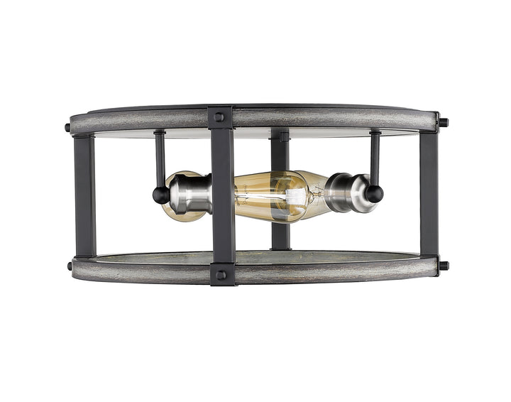 Z-Lite Canada - 472F3R-ABB - Three Light Flush Mount - Kirkland - Ashen Barnboard