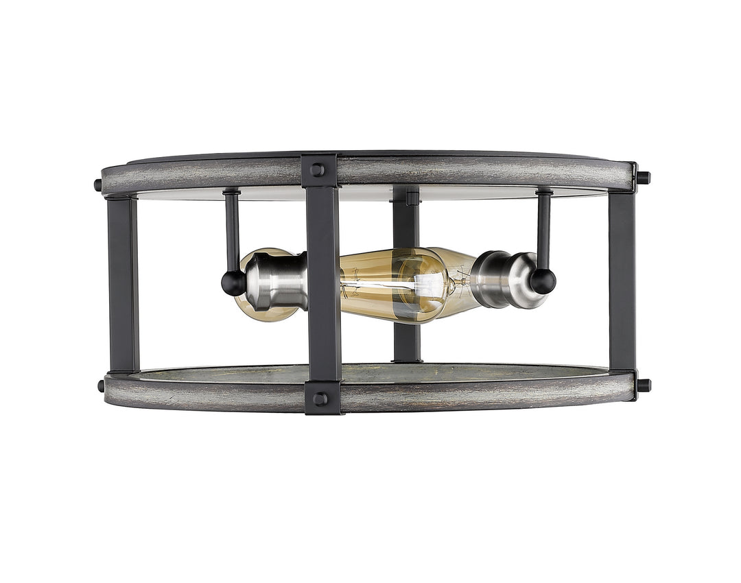 Z-Lite Canada - 472F3R-ABB - Three Light Flush Mount - Kirkland - Ashen Barnboard